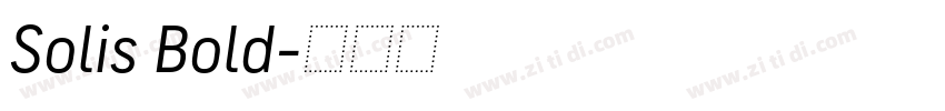 Solis Bold字体转换
